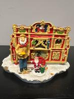 Vintage kerstbeeldje draaiorgel met licht en geluid, Diversen, Kerst, Ophalen of Verzenden, Zo goed als nieuw