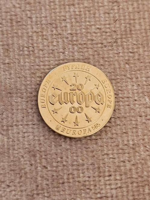 Gouden munt 14k 2000 europa, Postzegels en Munten, Munten | Europa | Euromunten, Goud, Ophalen of Verzenden