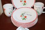 Strawberry servies van Jet ( nieuwe serie ), Huis en Inrichting, Keuken | Servies, Nieuw, Ophalen of Verzenden, Bord(en), Overige stijlen