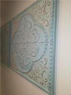 Wandpaneel 3D Turquoise 78x78x3 cm | Metaal | Showroommodel, Ophalen of Verzenden, Zo goed als nieuw