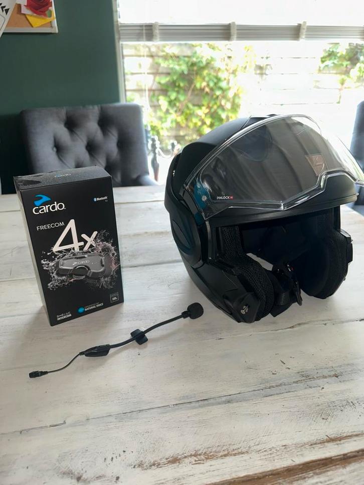 Scorpion Exo-TECH helm, Cardo Freecom 4X – Zo goed als nieuw, Motoren, Kleding | Motorhelmen, Heren, Systeemhelm, XL, Overige merken