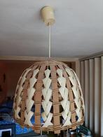 Hanglamp met geweven kap natuurlijke materialen, Ophalen, Gebruikt, Hout, Minder dan 50 cm