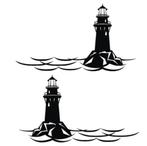 Camper caravan sticker set vuurtoren, The River House, Info@theriverhouse.nl, Nieuw, Ophalen of Verzenden