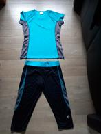 3-Delig dames sportset broek-shirt en jack maat M., Maat 38/40 (M), Blauw, Overige typen, Ophalen of Verzenden