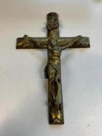 ANTIEK! Christus aan het kruis koper BIEDEN! beschikbaar voor biedingen