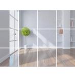 16 Spiegel Stickers / Tegel Mirror Plakspiegel Plak Wand, Huis en Inrichting, Woonaccessoires | Spiegels, Verzenden, Nieuw, Vierkant