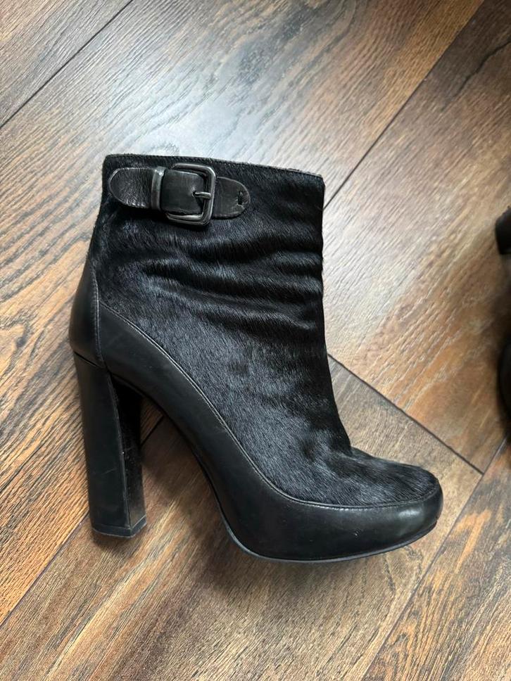 Designer Laarsjes Pony Hair Maat 36, Kleding | Dames, Schoenen, Zo goed als nieuw, Lage of Enkellaarzen, Zwart, Ophalen of Verzenden