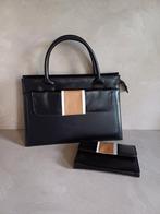 Te koop: Mooie vintage handtas met bijpassende portemonnee, Ophalen of Verzenden, Zo goed als nieuw, Zwart, Handtas
