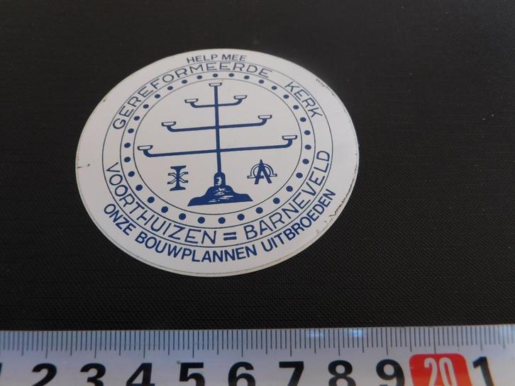sticker Voorthuizen = Barneveld Gereformeerde Kerk, Hobby en Vrije tijd, Stickers en Plaatjes, Zo goed als nieuw, Sticker, Ophalen