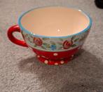 Oilily stijl kom met hendel, Keramiek, Ophalen of Verzenden, Zo goed als nieuw, Kom(men)