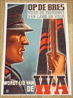 wordt lid van de WA Propaganda Poster n.s.b wa, Verzamelen, Militaria | Tweede Wereldoorlog, Verzenden, Nederland, Foto of Poster