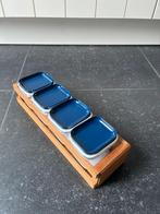 Mepal Opbergbakjes in Teakhouten Bak, Ophalen of Verzenden, Nieuw