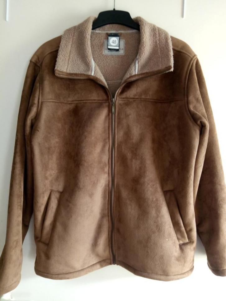 Nieuwe Bruine Suede Winterjas Maat L, Kleding | Heren, Jassen | Winter, Nieuw, Maat 52/54 (L), Bruin, Ophalen of Verzenden