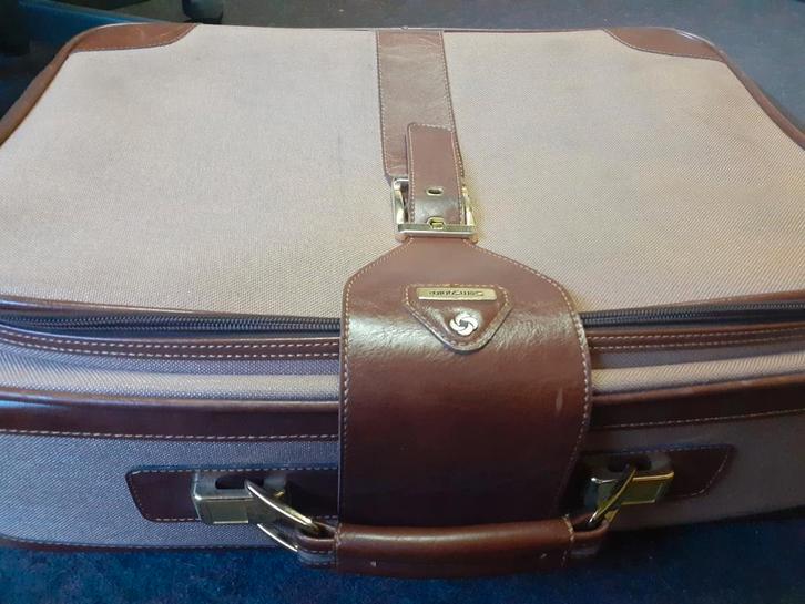 Vintage Samsonite Koffer, Sieraden, Tassen en Uiterlijk, Koffers, Gebruikt, Leer, 60 tot 70 cm, 35 tot 45 cm, Slot, Ophalen of Verzenden