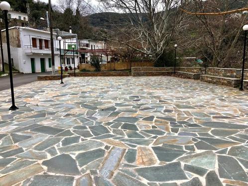 breukruwe flagstones Karystos Green Kwartsiet, Tuin en Terras, Tegels en Klinkers, Nieuw, Terrastegels, Natuursteen, Ophalen