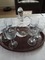 Karafje met 6 glaasjes, Ophalen of Verzenden, Zo goed als nieuw, Borrel- of Shotglas