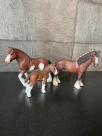 Schleich Clydesdale familie, 13808 en 13809 en 13810 - paard, Ophalen of Verzenden, Gebruikt