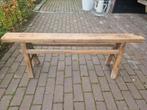 Oud houten chinees bankje, Ophalen, Gebruikt, 100 tot 150 cm, 25 tot 50 cm