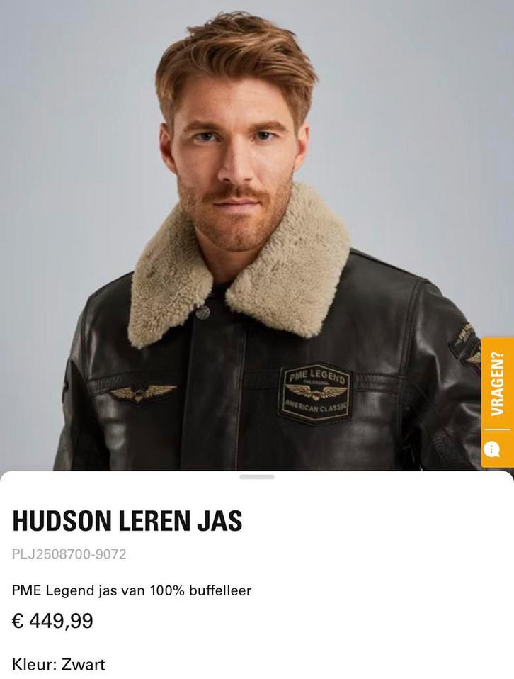 PME Legend Hudson flight jacket maat L, nieuw, Kleding | Heren, Jassen | Winter, Nieuw, Maat 52/54 (L), Zwart, Ophalen of Verzenden