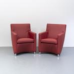 2x Leolux Dolcinea fauteuil, Cherry rood leder - nieuwstaat!