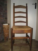 stevige antieke knopstoel met biezen zitting - antiek stoel, Antiek en Kunst, Ophalen