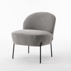 Baudin fauteuil zwart stof teddy steel | Webshop, Nieuw, Minder dan 75 cm, Ophalen of Verzenden, Metaal