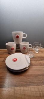 Douwe Egberts mokken kopje glas, Huis en Inrichting, Gebruikt, Ophalen of Verzenden, Glas, Overige stijlen