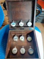 Verzamel Zakhorloge,s verzilverd  9 stuks met vliegtuigen, Sieraden, Tassen en Uiterlijk, Horloges | Heren, Ophalen of Verzenden