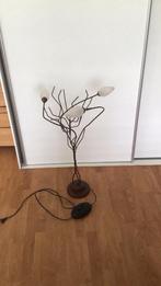 Aparte roestbruine tafellamp met dimmer, Ophalen, Gebruikt, Metaal, 75 cm of meer