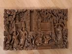 Teakhouten Wandpaneel - Balinese Indonesische Kunst, Antiek en Kunst, Ophalen of Verzenden