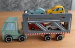 Houten oplegger met 4 auto’s van Dille en Kamille, Kinderen en Baby's, Speelgoed | Houten speelgoed, Ophalen of Verzenden, Zo goed als nieuw