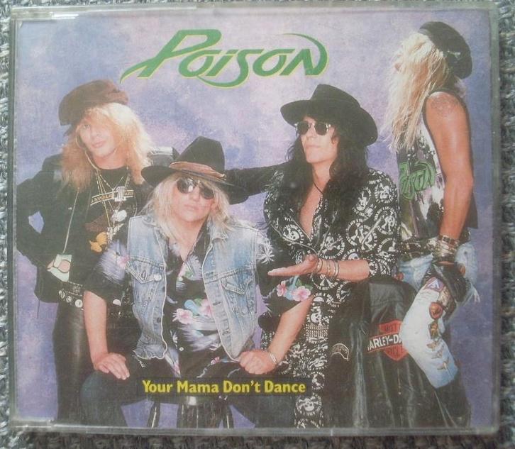 Poison - Your Mama Don't Dance (CD single) 3 track, Cd's en Dvd's, Cd Singles, Zo goed als nieuw, Rock en Metal, 1 single, Maxi-single
