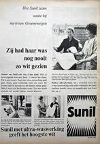18 vintage advertenties reclames Sunil wasmiddel 1957-69, Verzenden, Gebruikt, Overige typen