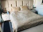 Complete 2 persoons bed 180x200. Creme/wit, Huis en Inrichting, Slaapkamer | Boxsprings, Ophalen, Tweepersoons, Zo goed als nieuw
