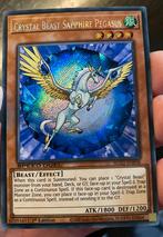 Yu-Gi-Oh! Crystal Beast Sapphire Pegasus SGX1-ENF08 st Ed !, Foil, Ophalen of Verzenden, Losse kaart, Zo goed als nieuw