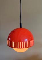 Hanglamp, metaal, melkglas, vintage, retro, jaen 70, netjes, Huis en Inrichting, Lampen | Hanglampen, Ophalen of Verzenden, Zo goed als nieuw