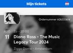 8 kaarten concert Diana Ross’, Tickets en Kaartjes, Augustus, Twee personen