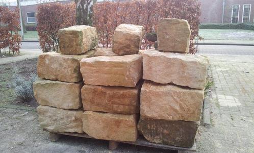 Te koop : zeer mooie Bentheimer zandsteen., Tuin en Terras, Grind, Keien en Split, Zo goed als nieuw, Zandsteen, Ophalen