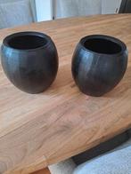 2 houtlook bloempotten nieuw, Tuin en Terras, Steen, Rond, Nieuw, Ophalen of Verzenden