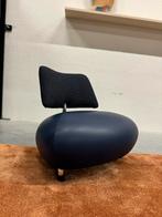 Nieuw Leolux Pallone Fauteuil blauw stof leer Design stoel, Huis en Inrichting, Leolux, Nieuw, 75 tot 100 cm, Ophalen of Verzenden