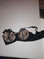Zwarte BH met kant, maat 95F, H, Ophalen of Verzenden, Zwart, BH