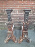 Gietijzeren haardbokken., Ophalen, Vrijstaande haard, Houthaard