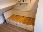 Ikea Hemnes bed uitschuifbaar 3 lades, Ophalen, Wit, Zo goed als nieuw, 200 cm