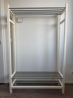 Clothes rack with shoe storage, white, 106x32x164.5 cm, Zo goed als nieuw, Minder dan 100 cm, Hout, Ophalen