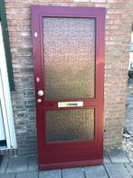 |Hardhouten voordeur| buitendeur | dubbelglas| 211X92,5|, Ophalen, Gebruikt, 80 tot 100 cm, Buitendeur