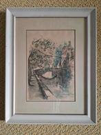 Jan Korthals/ Groene Reie-Brugge/aquarel/jaren '50, Antiek en Kunst, Kunst | Schilderijen | Klassiek, Ophalen of Verzenden