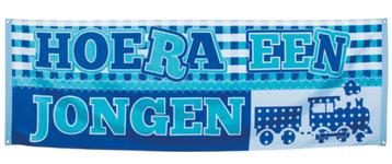 Gevelbanner / spandoek hoera een jongen (53050) beschikbaar voor biedingen