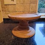 Houten Taartplateau / Decoratie Plateau, Huis en Inrichting, Woonaccessoires | Dienbladen, Ophalen of Verzenden, Gebruikt, Rond