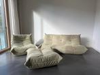 Set Ligne Roset Togo Alcantara Almond, Ophalen, Gebruikt, 100 tot 125 cm, Driepersoons