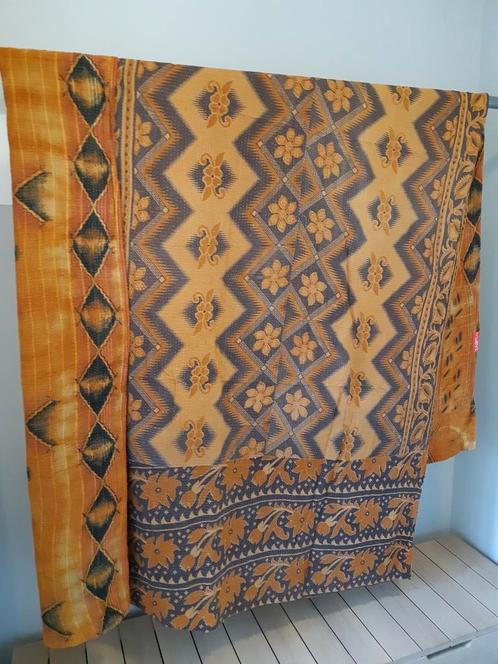 Vintage kantha quilt, India, Sissel, Batik, Antik, Huis en Inrichting, Tafelkleden, Nieuw, Rechthoek, Ophalen of Verzenden